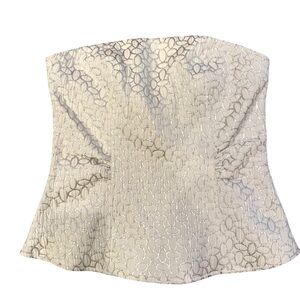 The Limited white and silver corset,  Strapless Top, women’s medium